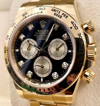 Rolex Daytona 126508 Yellow Gold Black Diamond Dial Unworn 2024