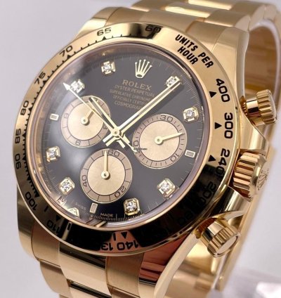 Rolex Daytona 126508 Yellow Gold Black Diamond Dial Unworn 2024