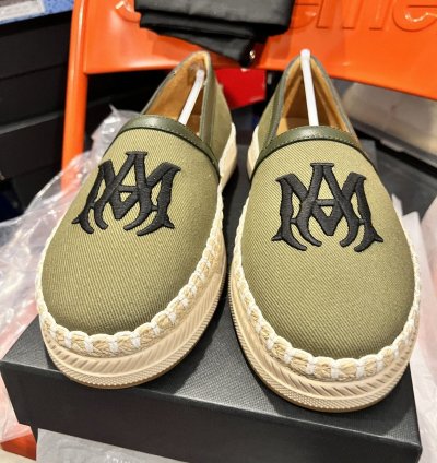 New Amiri Espadrille Slip On Military Green Shoes Size 43