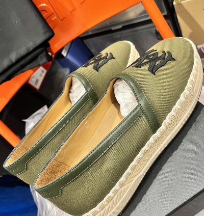 New Amiri Espadrille Slip On Military Green Shoes Size 43
