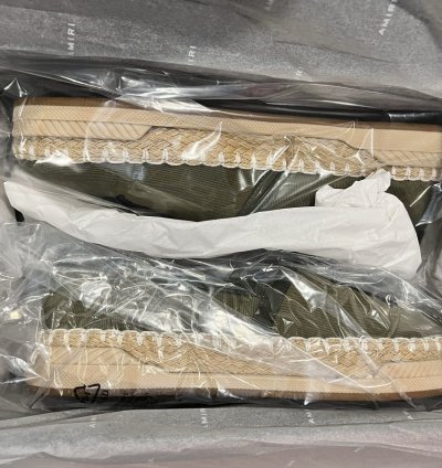 New Amiri Espadrille Slip On Military Green Shoes Size 43