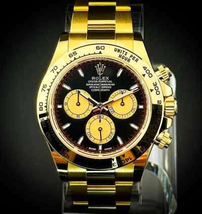 Rolex Daytona 126508 Yellow Gold Black Paul Newman 40mm Watch Rare