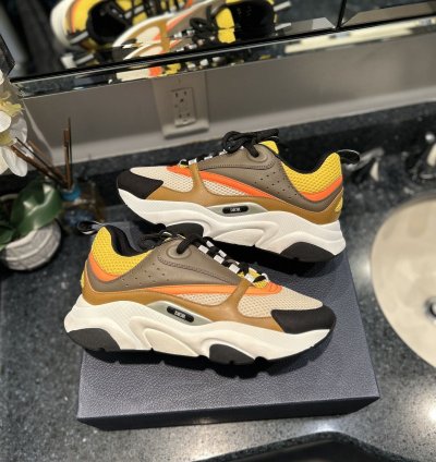 New Dior B22 Brown Yellow Size 42 9us