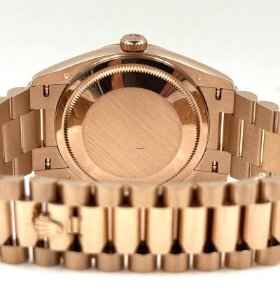 Rolex Day-date 36 36mm White Roman Dial Rose Gold Bracelet 128235 Unworn 2024