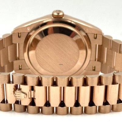 Rolex Day-date 36 36mm White Roman Dial Rose Gold Bracelet 128235 Unworn 2024
