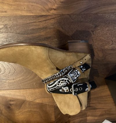 Nib Amiri Bandana Boots Brown Beige 45 Rare