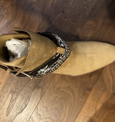 Nib Amiri Bandana Boots Brown Beige 45 Rare