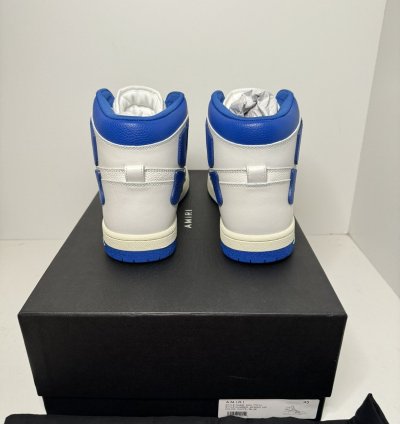 Nib Amiri Skel Top Hi Blue White Sneakers Size 45 12us