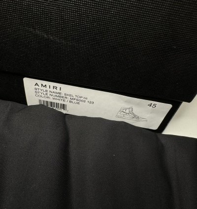 Nib Amiri Skel Top Hi Blue White Sneakers Size 45 12us