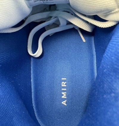 Nib Amiri Skel Top Hi Blue White Sneakers Size 45 12us