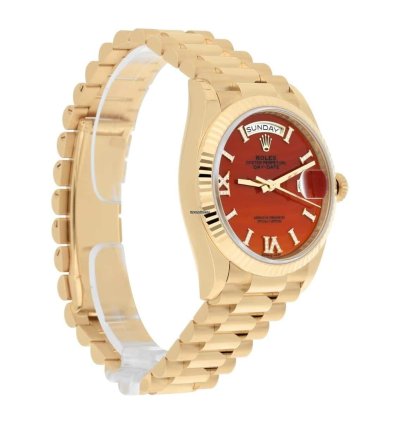 Rolex Day-date 36 36mm Yellow Gold Carnelian Roman Diamond Dial 128238 Presidential