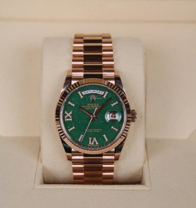 Rolex Day-date 36 Aventurine Dial New 2025 Full Set