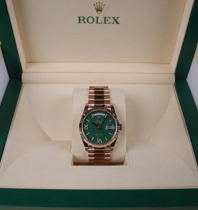 Rolex Day-date 36 Aventurine Dial New 2025 Full Set