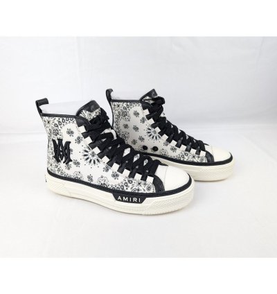 O1rshd1 Bandana Ma Court Hi Top Sneakers In White Black