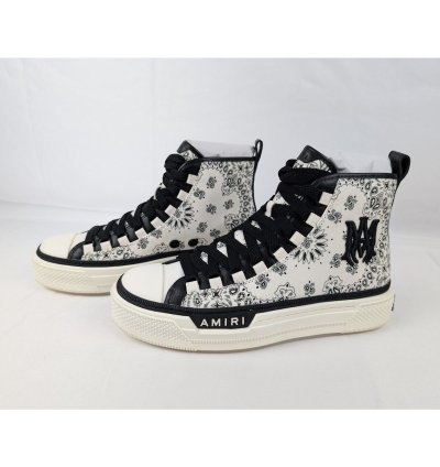 O1rshd1 Bandana Ma Court Hi Top Sneakers In White Black