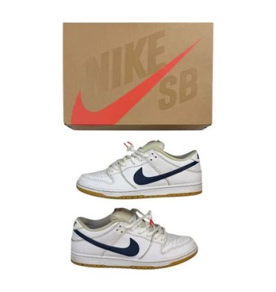 Nike Sb Dunk Low Orange Label White Navy