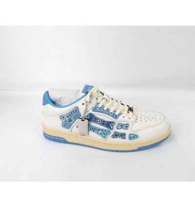 O1rshd1 Bandana Skeleton Top Low Sneakers In White Blue