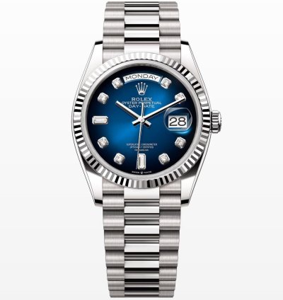 Rolex Day-date 36 Blue Ombre Diamond Dial Unworn