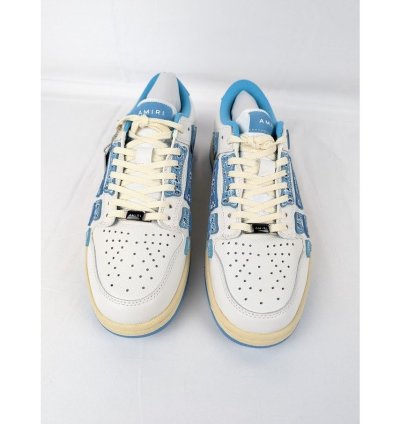 O1rshd1 Bandana Skeleton Top Low Sneakers In White Blue