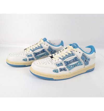 O1rshd1 Bandana Skeleton Top Low Sneakers In White Blue