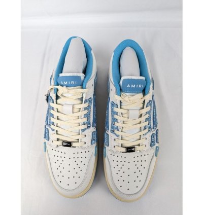 O1rshd1 Bandana Skeleton Top Low Sneakers In White Blue