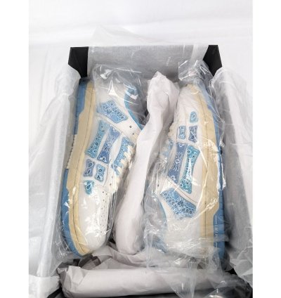 O1rshd1 Bandana Skeleton Top Low Sneakers In White Blue