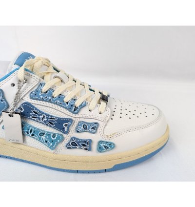 O1rshd1 Bandana Skeleton Top Low Sneakers In White Blue
