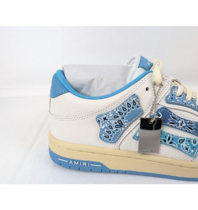 O1rshd1 Bandana Skeleton Top Low Sneakers In White Blue
