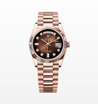 Rolex Day-date 36 Brown Ombre Diamond Dial