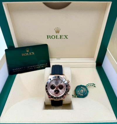 Rolex Daytona 126515ln Rose Gold Oysterflex Sundust Dial Unworn 2024