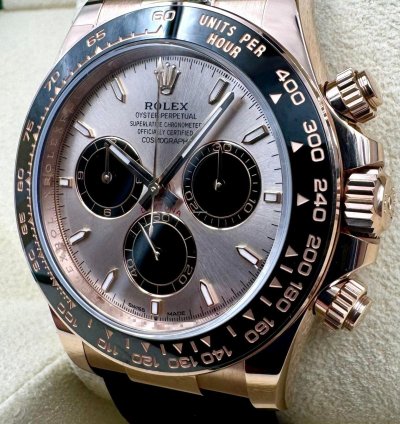 Rolex Daytona 126515ln Rose Gold Oysterflex Sundust Dial Unworn 2024