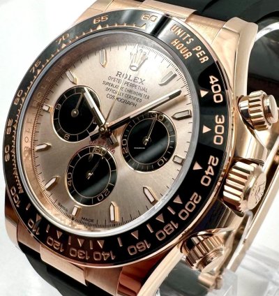 Rolex Daytona 126515ln Rose Gold Oysterflex Sundust Dial Unworn 2024