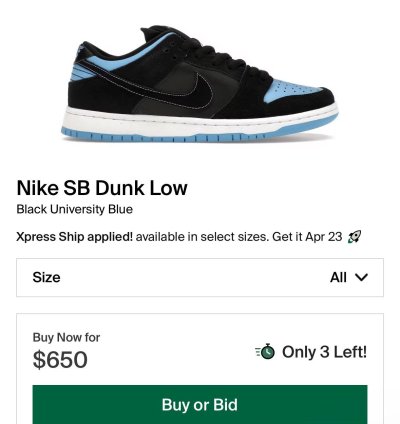 Nike Sb Dunk Low Powder Blue