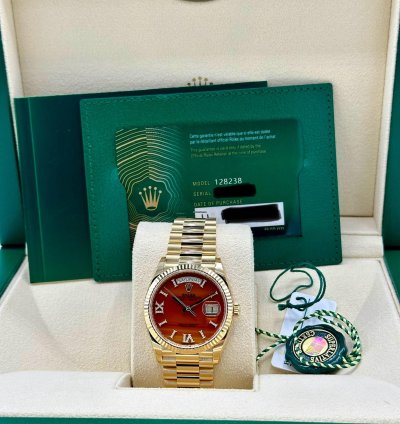 Rolex Day-date 36 Carnelian Dial Bnib 2024