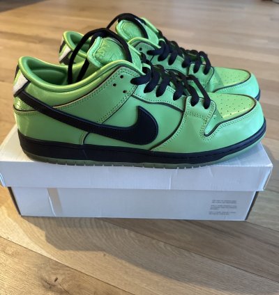 Nike Sb Dunk Low Powerpuff Girls Buttercup Mean Green Size13