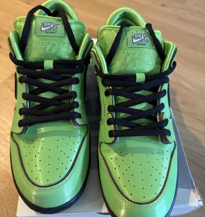 Nike Sb Dunk Low Powerpuff Girls Buttercup Mean Green Size13