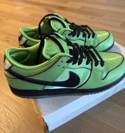 Nike Sb Dunk Low Powerpuff Girls Buttercup Mean Green Size13
