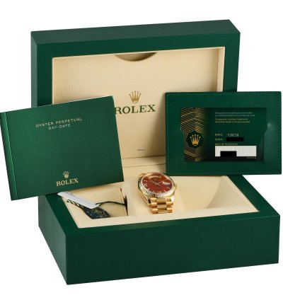 Rolex Day-date 36 Carnelian Diamond Dial Watch 128238