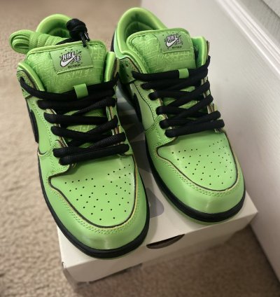 Nike Sb Dunk Low Powerpuff Girls Buttercup Size 6 5