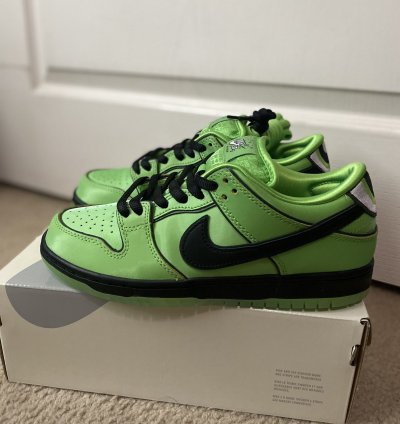 Nike Sb Dunk Low Powerpuff Girls Buttercup Size 6 5
