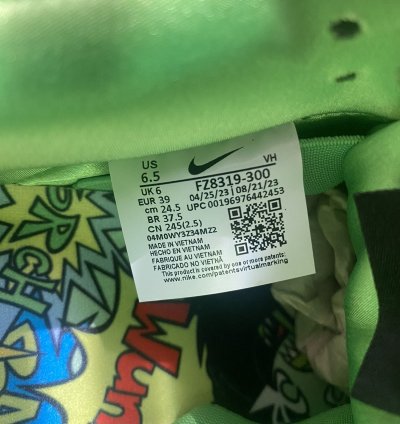 Nike Sb Dunk Low Powerpuff Girls Buttercup Size 6 5