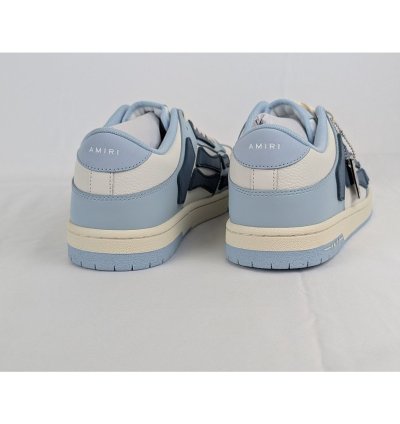 O1rshd1 Skelton Top Low Sneakers In Baby Blue White
