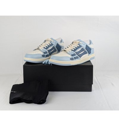 O1rshd1 Skelton Top Low Sneakers In Baby Blue White
