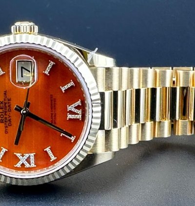 Rolex Day-date 36 Carnelian Set With Diamonds 36mm