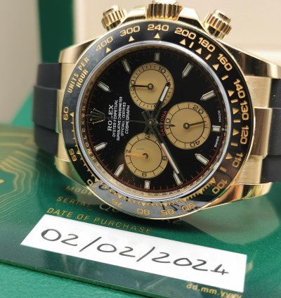 Rolex Daytona 126518ln - Gold Black Dial - 2024 Full Set - Genuine Rolex