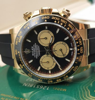 Rolex Daytona 126518ln - Gold Black Dial - 2024 Full Set - Genuine Rolex