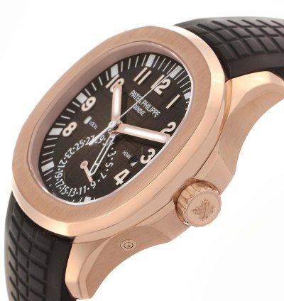 Patek Philippe Aquanaut Travel Time Rose Gold Mens Watch 5164r