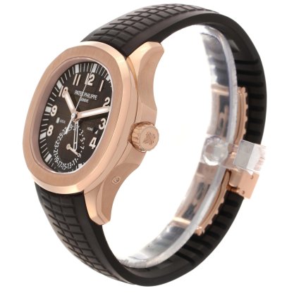 Patek Philippe Aquanaut Travel Time Rose Gold Mens Watch 5164r