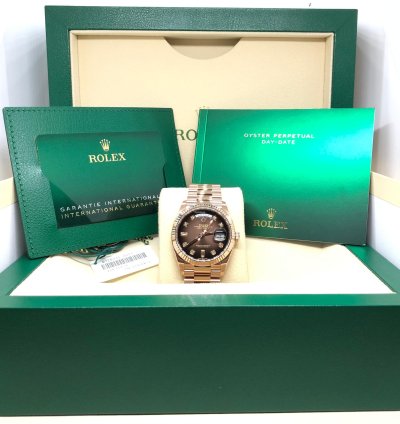 Rolex Day-date 36 Choc Diamond Dial Unworn