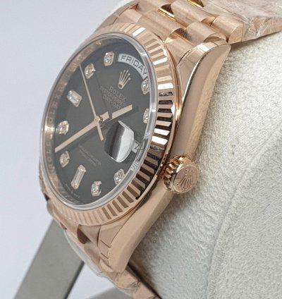 Rolex Day-date 36 Choc Diamond Dial Unworn